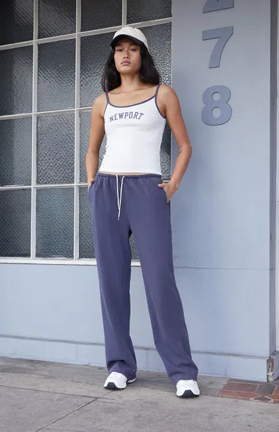 John Galt Women's Navy Autumn Tie Baggy Sweatpants In Blue