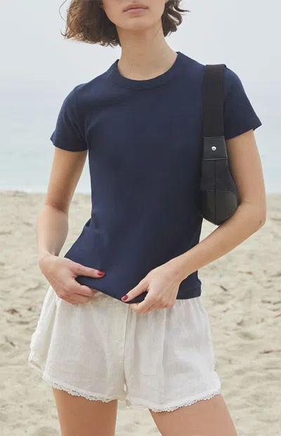 John Galt Women's Navy Hailie T-shirt In Blue