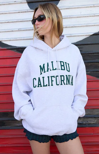 John Galt Women's Silver Christy Malibu Oversized Hoodie