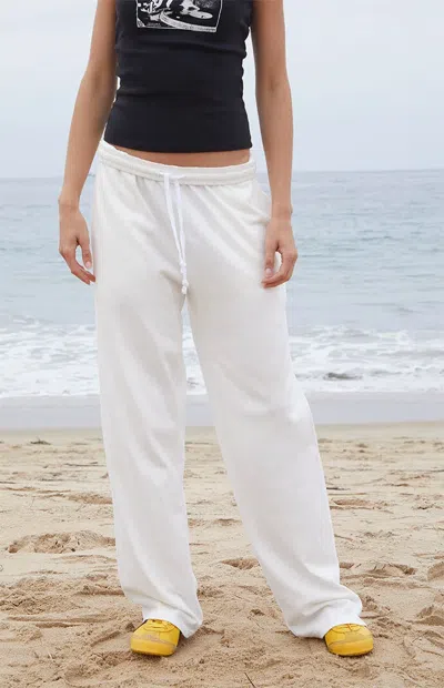 John Galt Women's White Anastasia Tie Baggy Sweatpants
