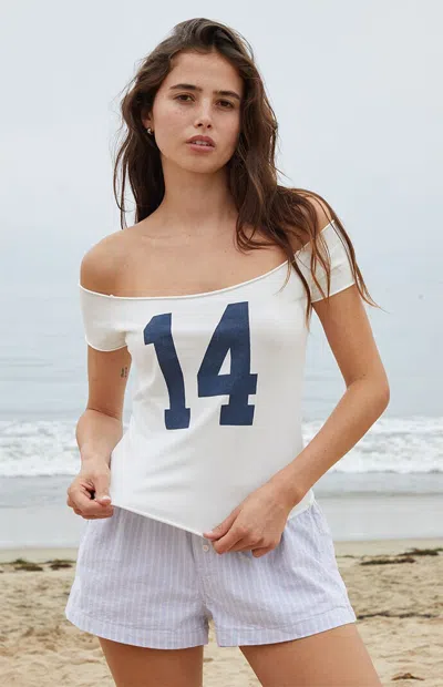 John Galt Women's White Bonnie 14 Off-the-shoulder Top