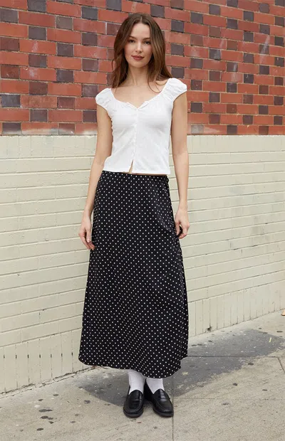 John Galt Women's White Button Top