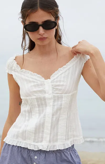 John Galt Women's White Elena Top
