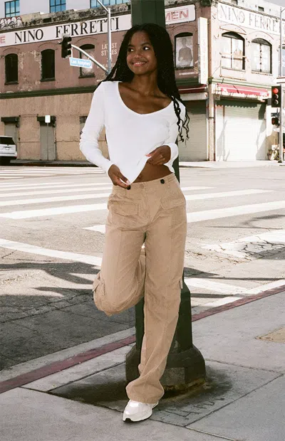 John Galt Women's White Josephine Long Sleeve Top