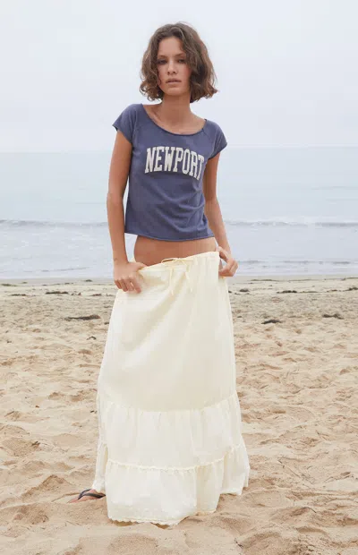 John Galt Women's Yellow Nadia Maxi Skirt In Neutral