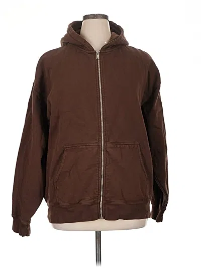 Pre-owned John Galt Zip Up Hoodie In Brown