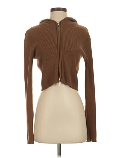 Pre-owned John Galt Zip Up Hoodie In Brown