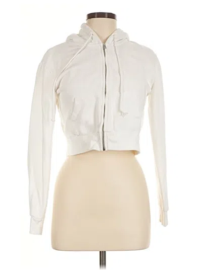 Pre-owned John Galt Zip Up Hoodie In White