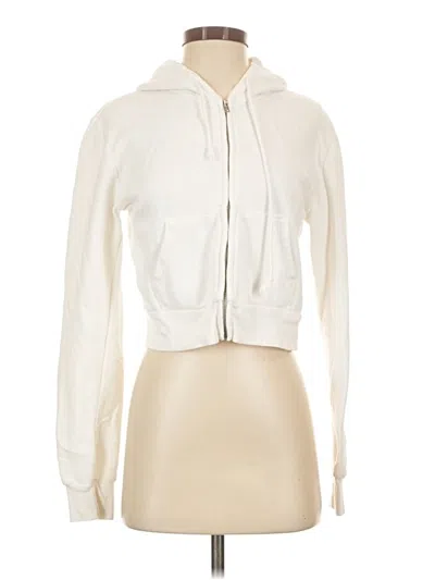 Pre-owned John Galt Zip Up Hoodie In White