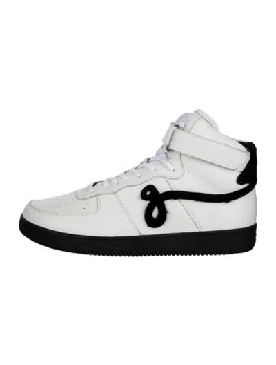 Pre-owned John Geiger Leather Printed Sneakers In Multi