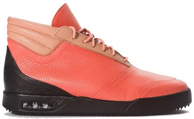 Pre-owned John Geiger Men's  001 Spray Rose Sneakers In Peach/salmon/black In Multi