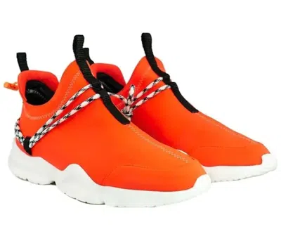 Pre-owned John Geiger Men's  002 Low Highlighter Pack Sneakers In Orange/white