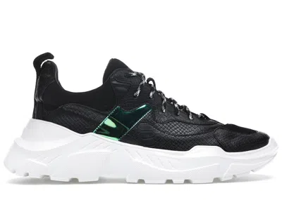 Pre-owned John Geiger Men's  003 Python Sneakers In Black/white