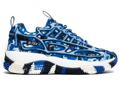 Pre-owned John Geiger Men's  004 Arctic Blue Sole Sneakers In Blue Camo