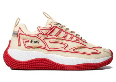 Pre-owned John Geiger Men's  004 (friends And Family) Sneakers In Champagne/red