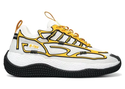 Pre-owned John Geiger Men's  004 Pittsburgh Home Sneakers In White/black/yellow