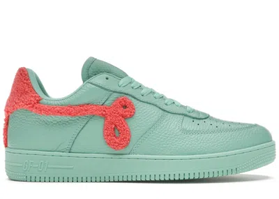 Pre-owned John Geiger Men's  Gf01 Chenille Sneakers In Teal/peach In Multi