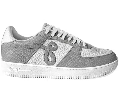 Pre-owned John Geiger Men's  Gf01 Sneakers In Grey/white