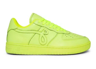 Pre-owned John Geiger Men's  Gf01 Triple Sneakers In Volt