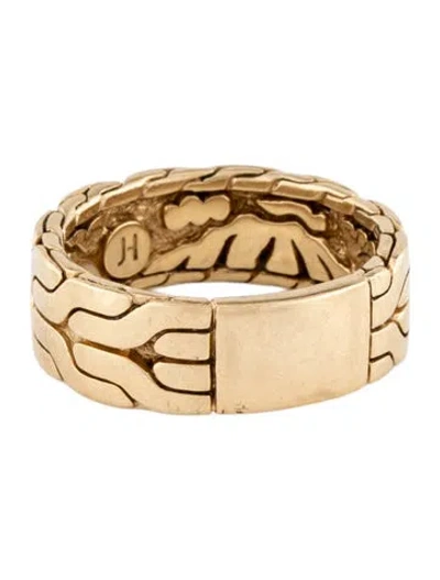 Pre-owned John Hardy 14k Carved Chain Band In Multicolor