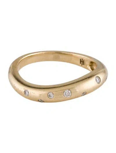 Pre-owned John Hardy 14k Diamond Slim Surf Ring In Multi