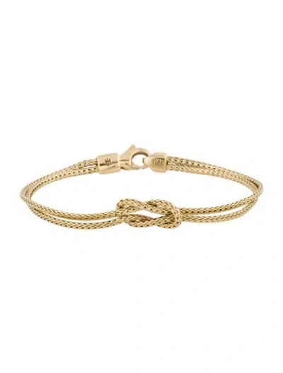 Pre-owned John Hardy 14k Love Knot Bracelet, 6.25" In Multi