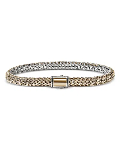 John Hardy Icon Bracelet, Reversible, Gold, Sterling Silver, 6.5mm