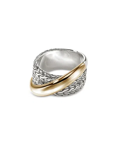 John Hardy 14k Yellow Gold & Sterling Silver Jh Essentials Crossover Ring In Silver/gold