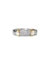 John Hardy 14k Yellow Gold & Sterling Silver Jh Essentials Diamond Pave Band In Silver