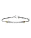 John Hardy 14k Yellow Gold & Sterling Silver Jh Essentials Diamond Pave Chain Bracelet In Silver