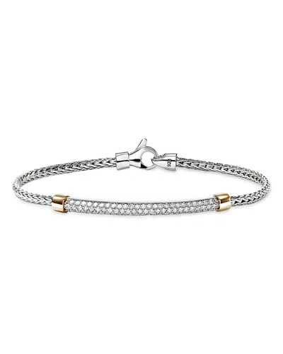 John Hardy 14k Yellow Gold & Sterling Silver Jh Essentials Diamond Pave Chain Bracelet In Metallic