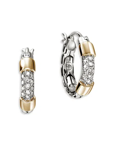 John Hardy 14k Yellow Gold & Sterling Silver Jh Essentials Extra Small Hoop Earrings