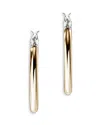 John Hardy 14k Yellow Gold & Sterling Silver Jh Essentials Hoop Earrings In Gold/silver