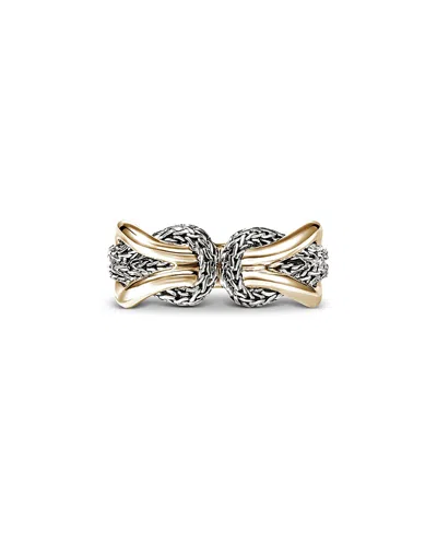 John Hardy 14k Yellow Gold & Sterling Silver Love Knot Infinite Ring In Purple