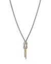 John Hardy 14k Yellow Gold & Sterling Silver Love Knot Lariat Necklace, 16-18 In Silver/gold