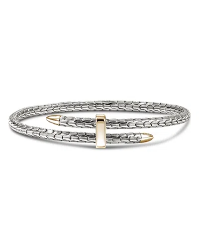 John Hardy Spear Flex Cuff, Gold, Sterling Silver, 4mm
