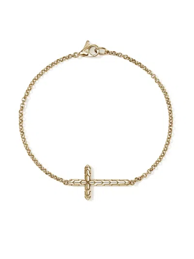 John Hardy 14k Yellow Gold Cross-embellishment Bracelet