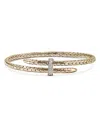John Hardy 14k Yellow Gold Diamond Spear Flex Cuff Bracelet In Gold