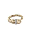 John Hardy 14k Yellow Gold Diamond Spear Ring
