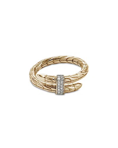 John Hardy 14k Yellow Gold Diamond Spear Ring