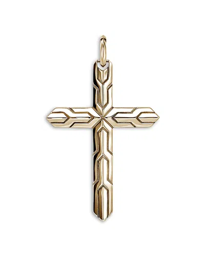 John Hardy 14k Yellow Gold Icon Cross Pendant In Red