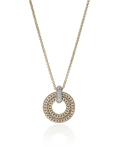 JOHN HARDY 14K YELLOW GOLD ICON DIAMOND LINK PENDANT NECKLACE, 16-18