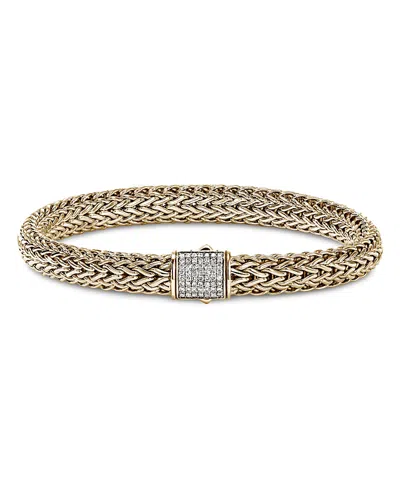 John Hardy Icon Bracelet, Gold, Diamonds, 7.5mm
