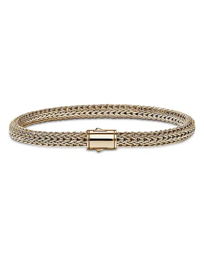 John Hardy 14k Yellow Gold Icon Woven Link Bracelet In Burgundy