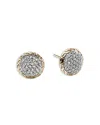 John Hardy 14k Yellow Gold Jh Essentials Diamond Pave Stud Earrings In Gold