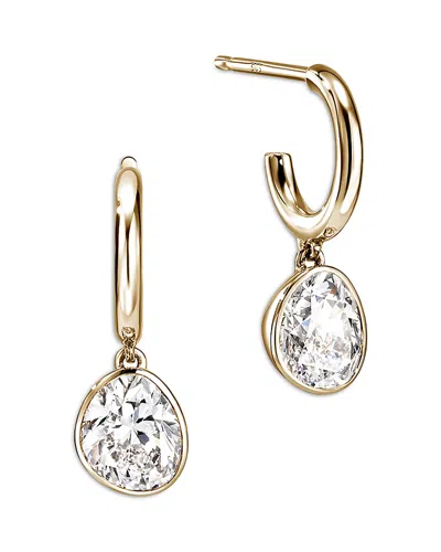 John Hardy 14k Yellow Gold Jh Lovestruck Lab Grown Diamond Dangle Hoop Earrings
