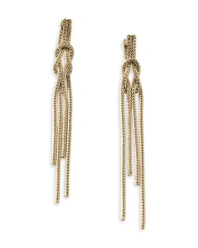 John Hardy 14k Yellow Gold Love Knot Chain Drop Earrings