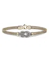 John Hardy 14k Yellow Gold Love Knot Diamonds Bracelet In Gold