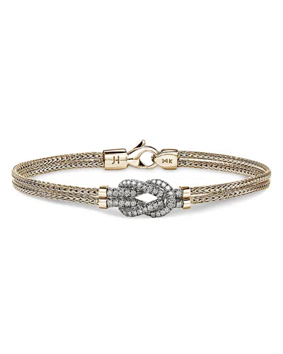 JOHN HARDY 14K YELLOW GOLD LOVE KNOT DIAMOND BRACELET