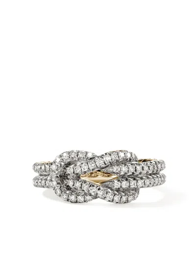 John Hardy 14k Yellow Gold Love Knot Ring In Black